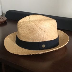 NWOT Pistil Straw Fedora Black Band OS